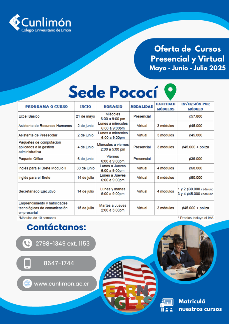 Oferta de Cursos Sede Pococí