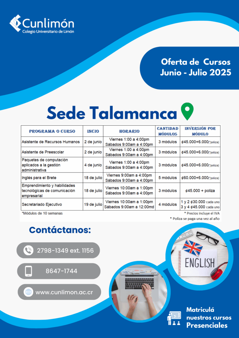 Oferta de Cursos Sede Talamanca
