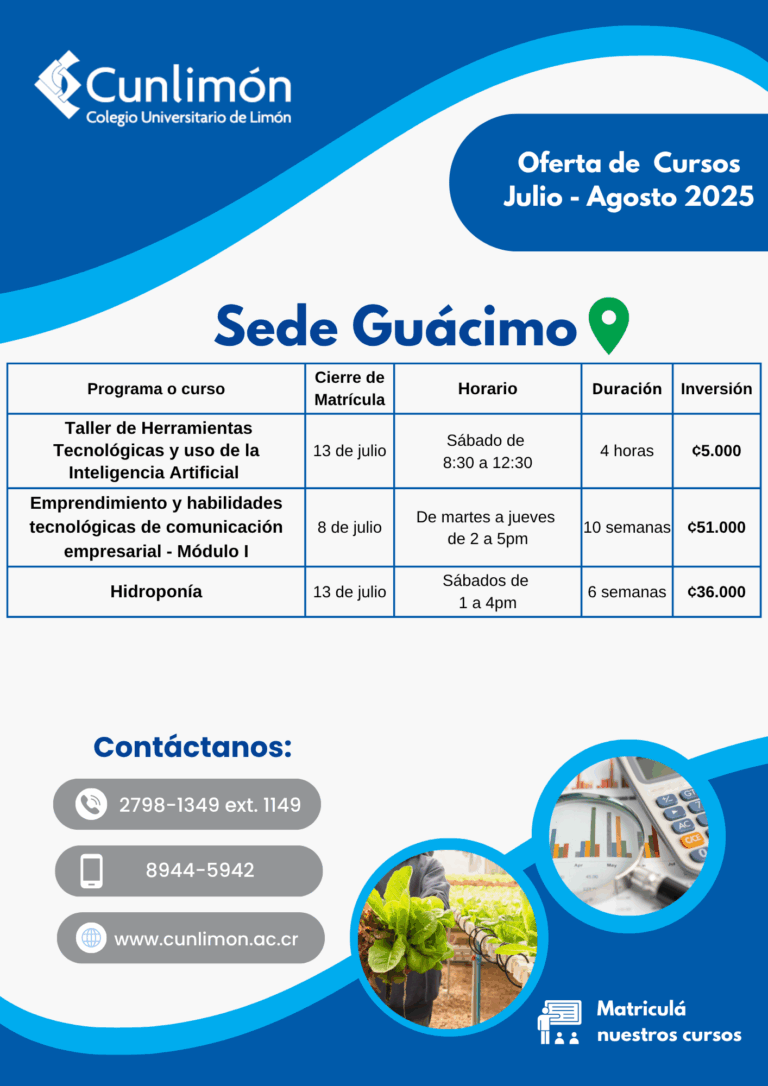 Oferta de Cursos Sede Guácimo IIC 3