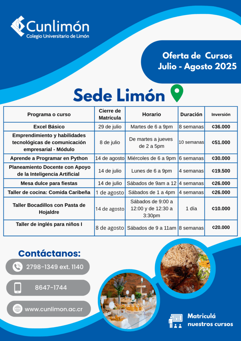 Oferta de Cursos Sede Limón IIC 2