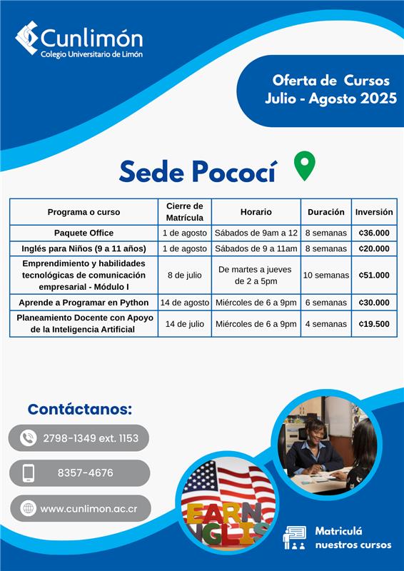 Oferta de Cursos Sede Pococí IIC 5