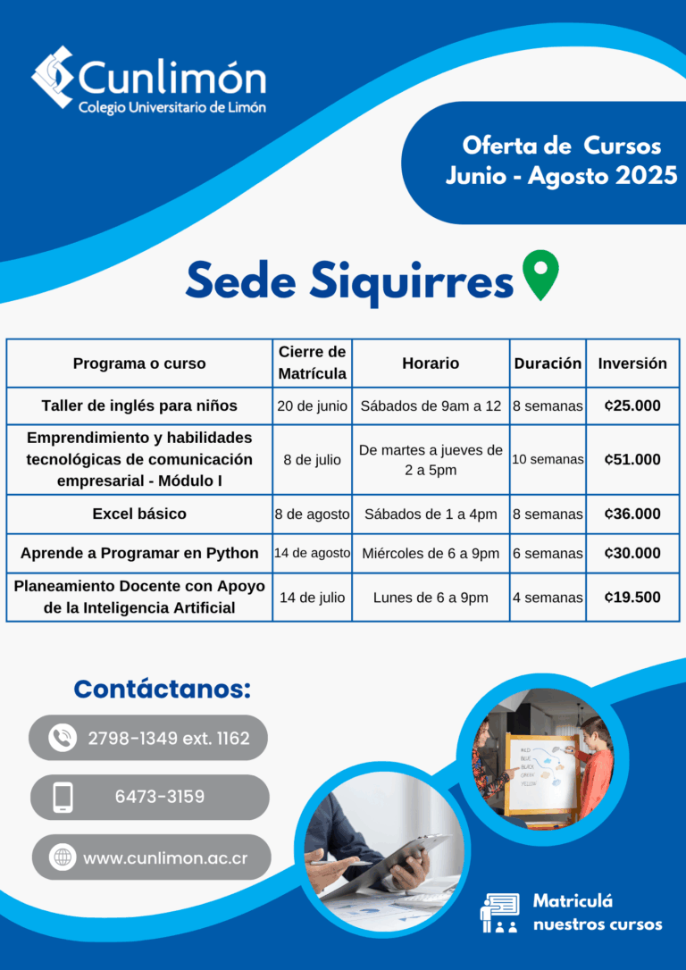 Oferta de Cursos Sede Siquirres IIC 2
