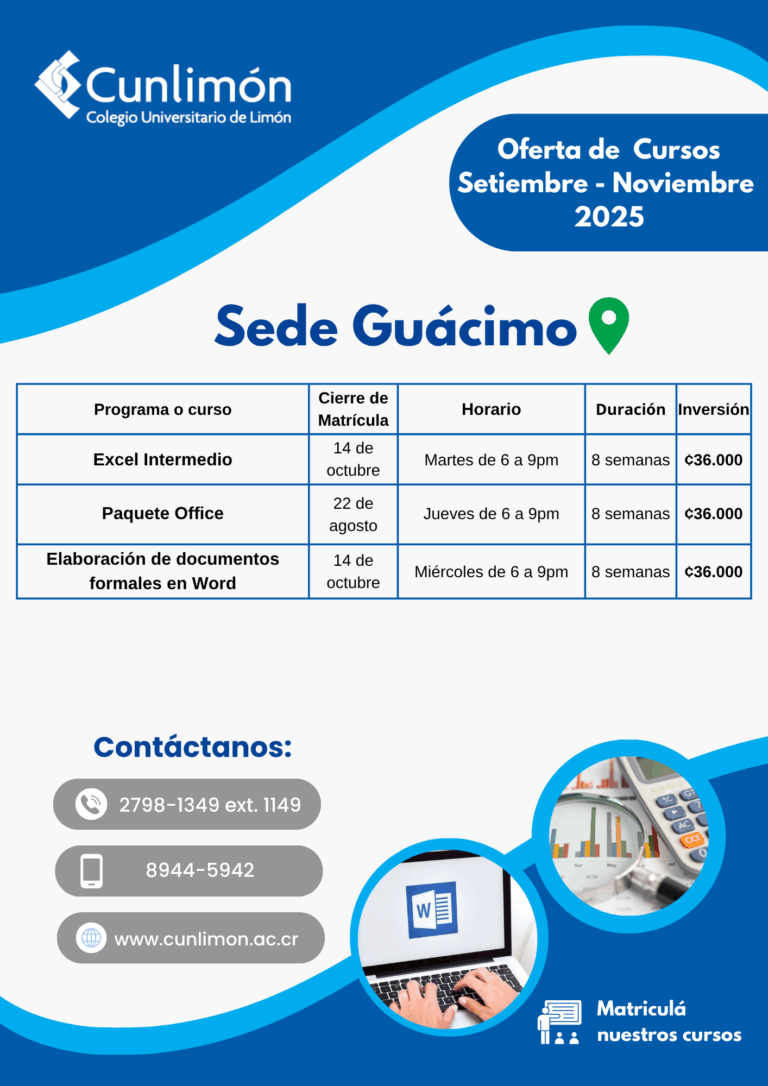 Oferta de Cursos Sede Guácimo