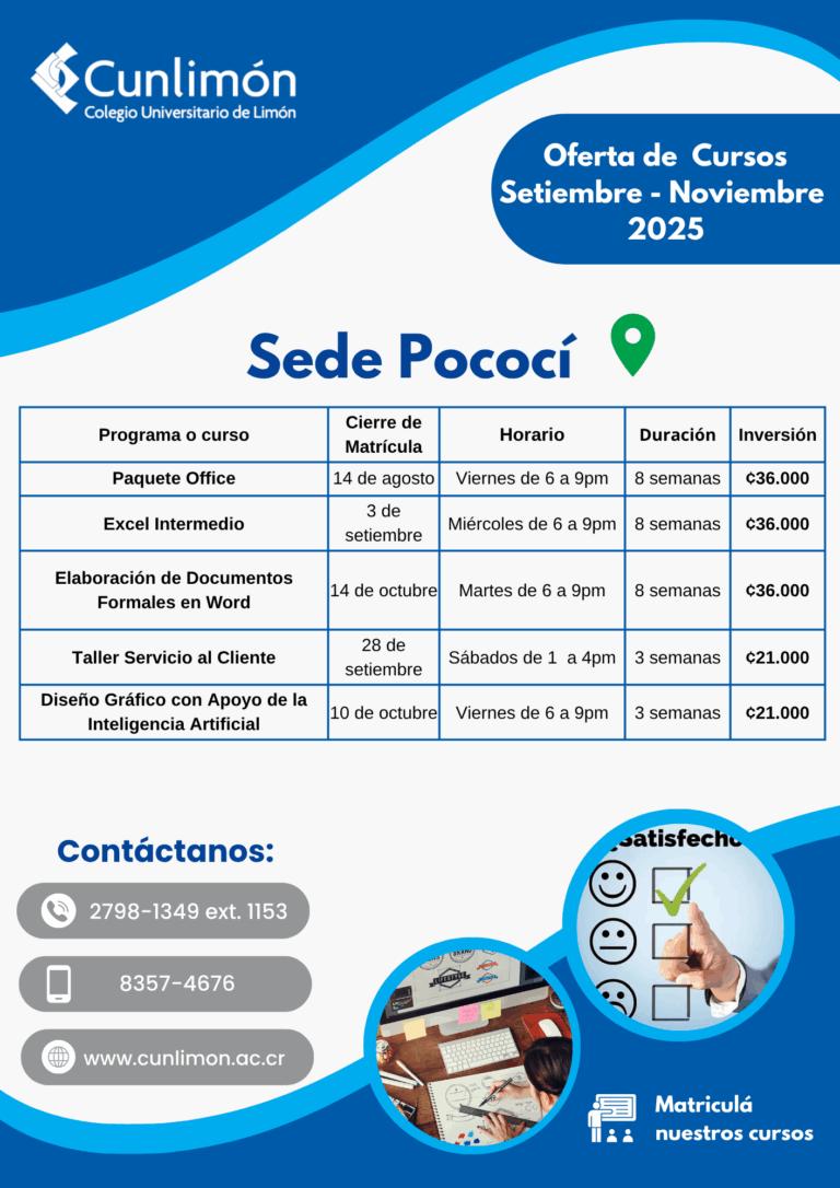 Oferta de Cursos Sede Pococí