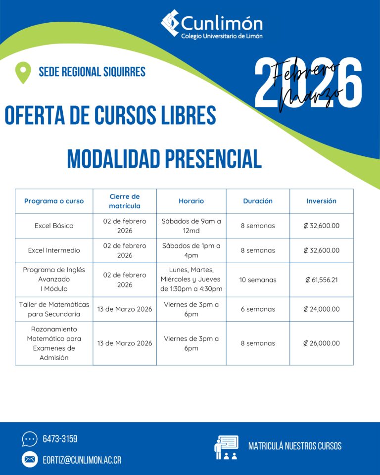 CURSOS SIQUIRRES 2026-2