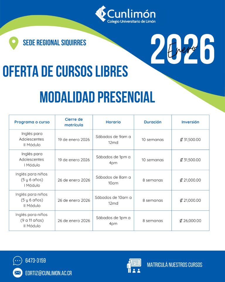 CURSOS SIQUIRRES 2026